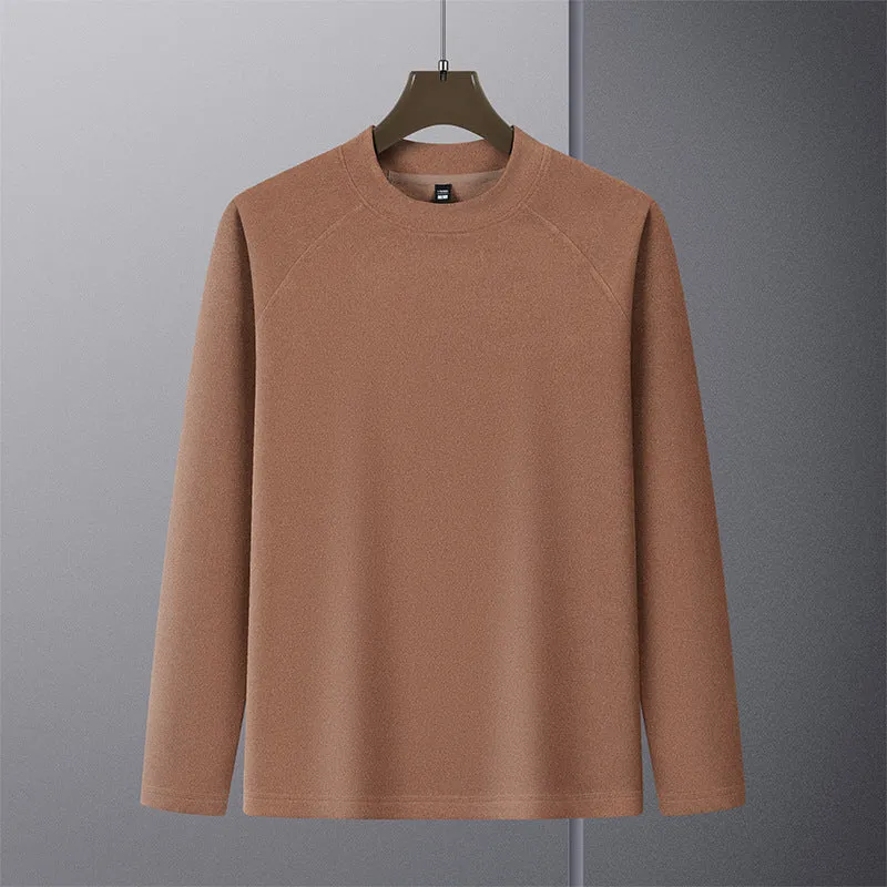 Herren Premium-Mockneck-Pullover aus feinem Woll-Mix mit Raglanärmeln Nord Taschen
