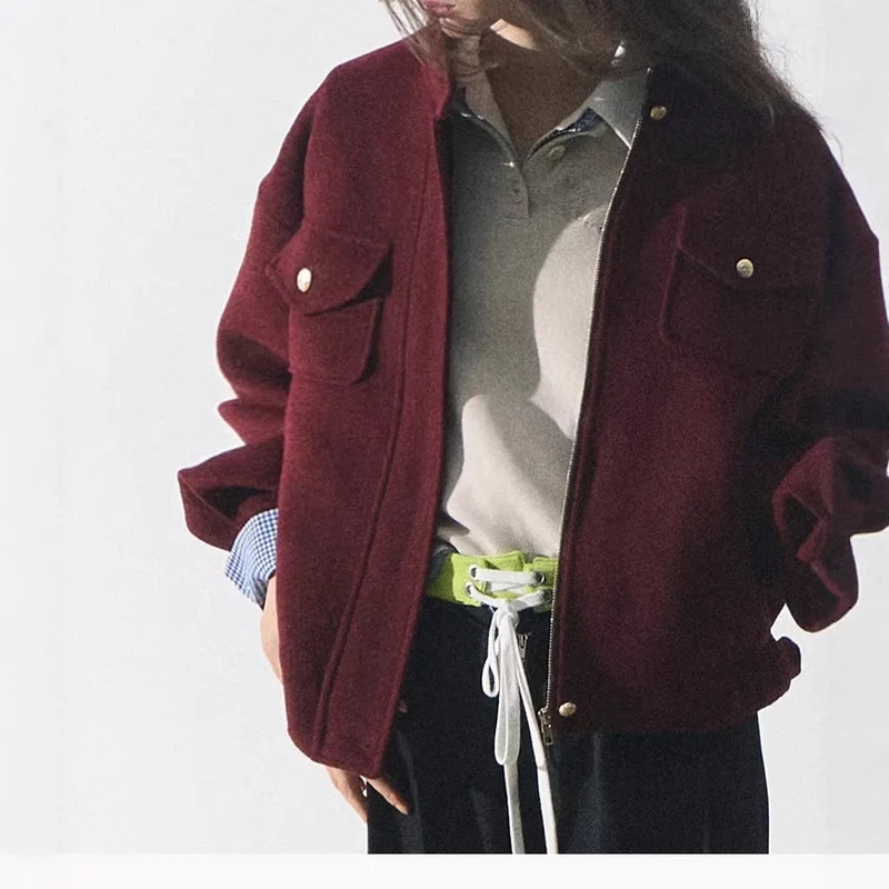 Damen Stylische Bomberjacke Nord Taschen