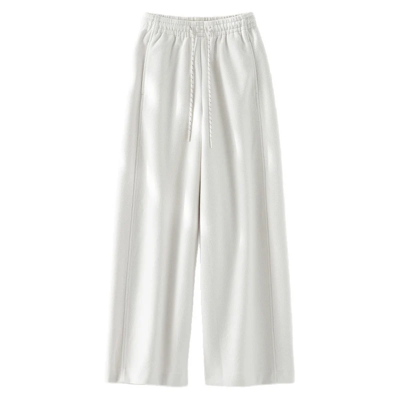Damen Weite Komfort-Strickhose mit Gummibund und Tunnelzug Nord Taschen