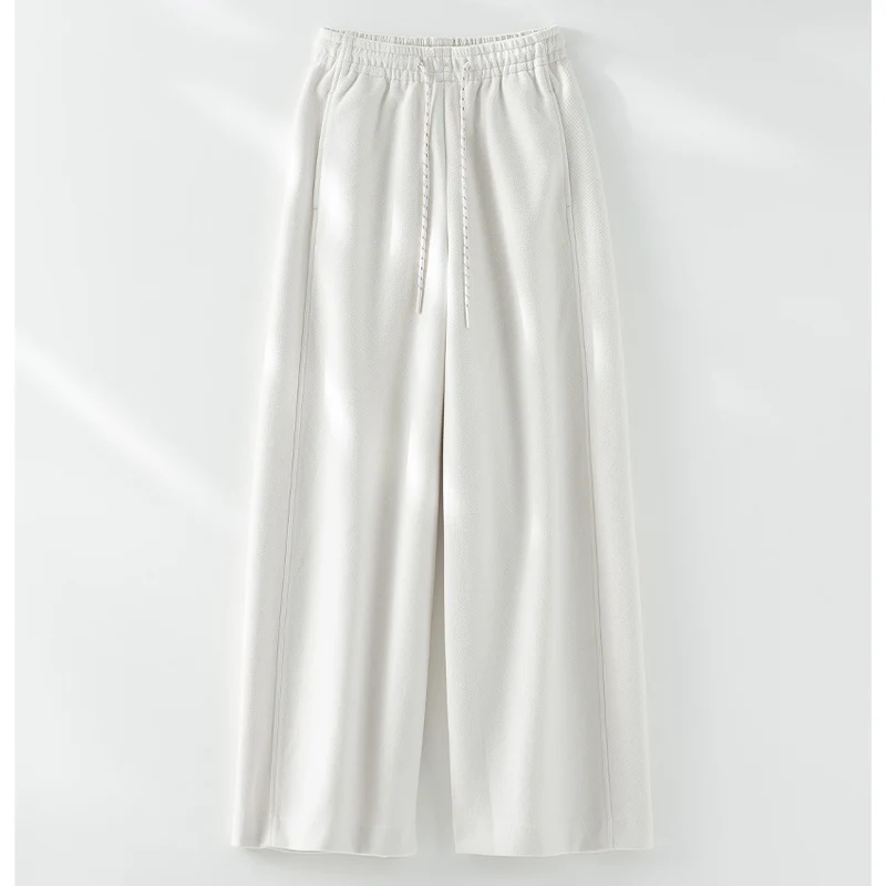 Damen Weite Komfort-Strickhose mit Gummibund und Tunnelzug Nord Taschen