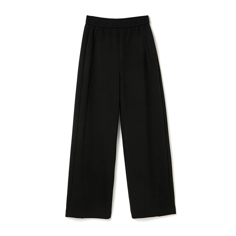 Damen Weite Jersey-Culotte mit hohem Taillenbund und versteckten Eingrifftaschen Nord Taschen