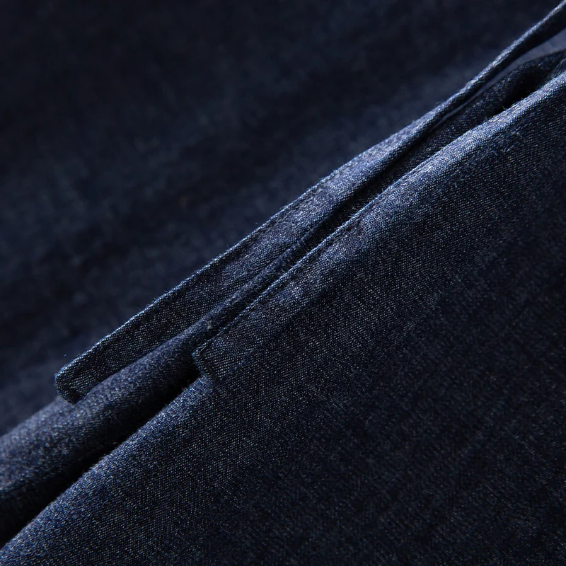 Damen Weite Jeanshose mit elastischem Bund und Tunnelzug Nord Taschen