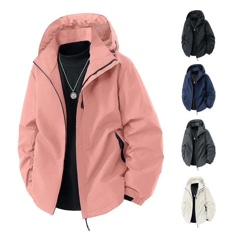 Herren Wasserabweisende Outdoor-Jacke mit Kapuze, winddichter Membran und verstellbarem Saum Nord Taschen