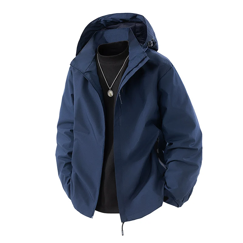 Herren Wasserabweisende Outdoor-Jacke mit Kapuze, winddichter Membran und verstellbarem Saum Nord Taschen