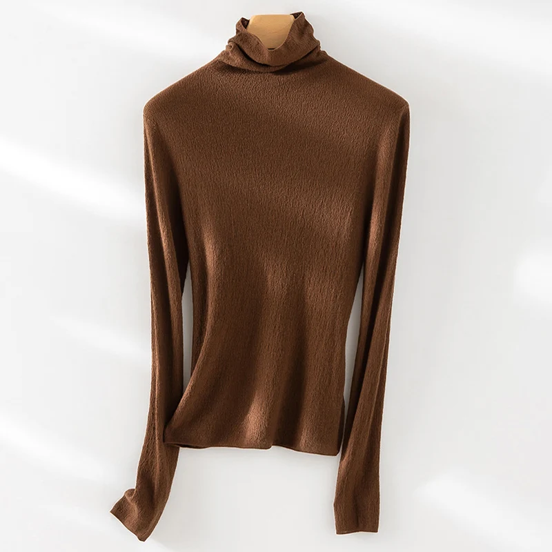 Damen Feiner ultraleichter Rollkragenpullover aus Stretch‑Feinstrick Nord Taschen