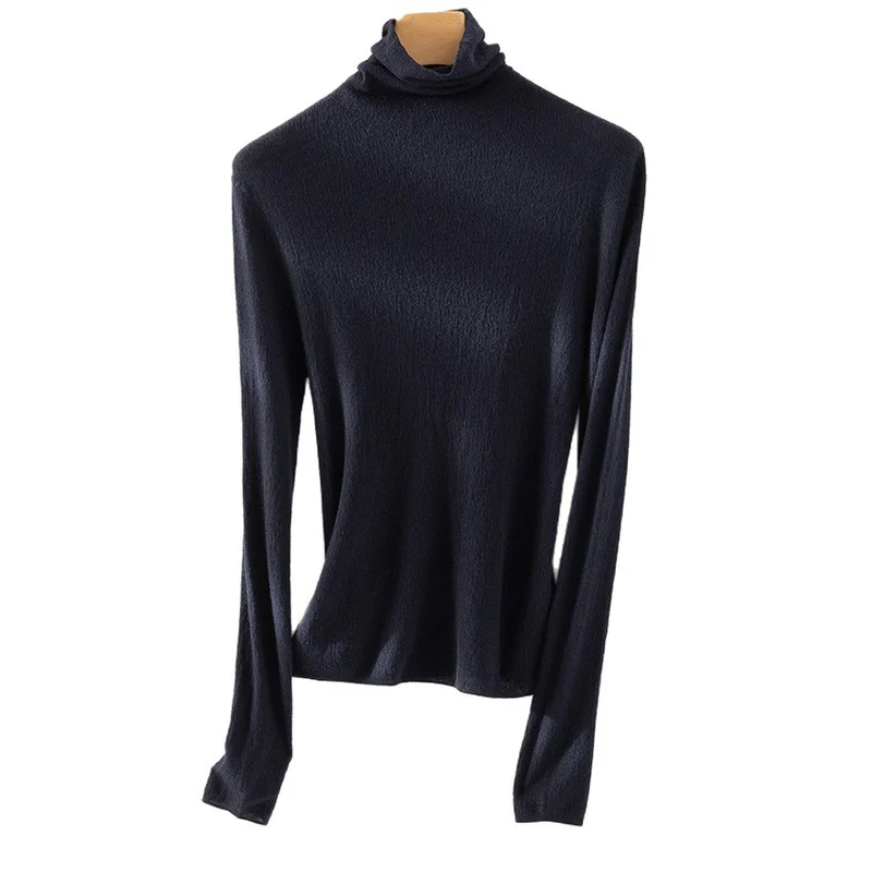 Damen Feiner ultraleichter Rollkragenpullover aus Stretch‑Feinstrick Nord Taschen
