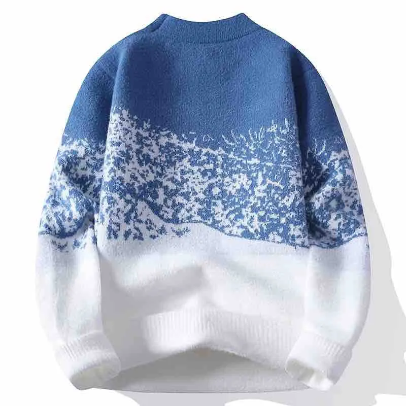 Unisex Oversized Strickpullover mit Jacquardstruktur und Rundhalsausschnitt Nord Taschen