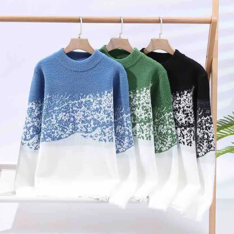 Unisex Oversized Strickpullover mit Jacquardstruktur und Rundhalsausschnitt Nord Taschen