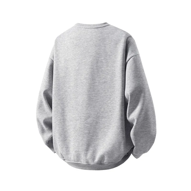Unisex Oversized Rundhals-Sweatshirt aus French-Terry mit überschnittener Schulter Nord Taschen
