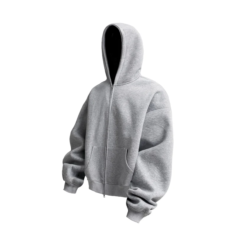 Unisex Oversized Kapuzen-Zipjacke mit Thermalfleece und Kängurutasche Nord Taschen