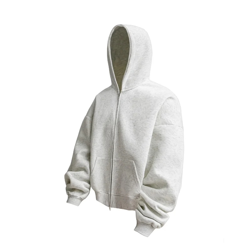 Unisex Oversized Kapuzen-Zipjacke mit Thermalfleece und Kängurutasche Nord Taschen