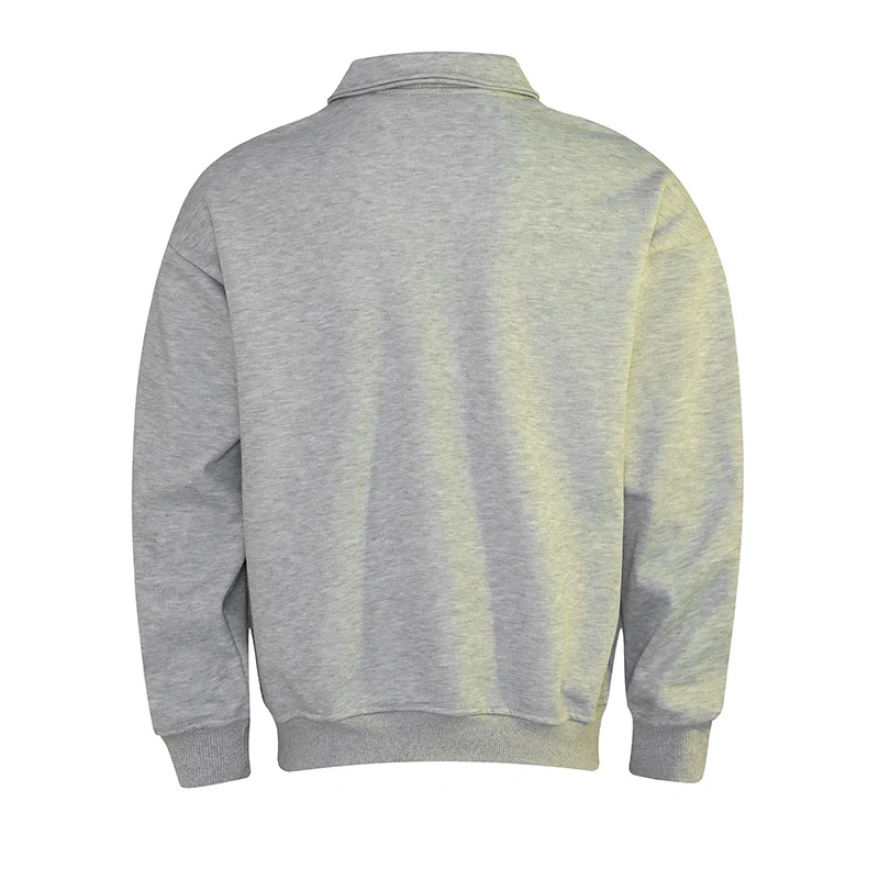 Herren Polo‑Sweatshirt im Oversize‑Relaxed‑Fit mit Rippbündchen und Knopfleiste Nord Taschen