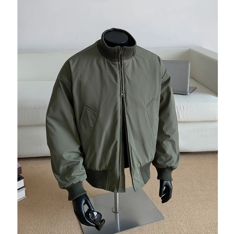 Herren Oversized Stepp-Bomber mit hoher Rippenkragenkonstruktion und verdecktem Reißverschluss Nord Taschen