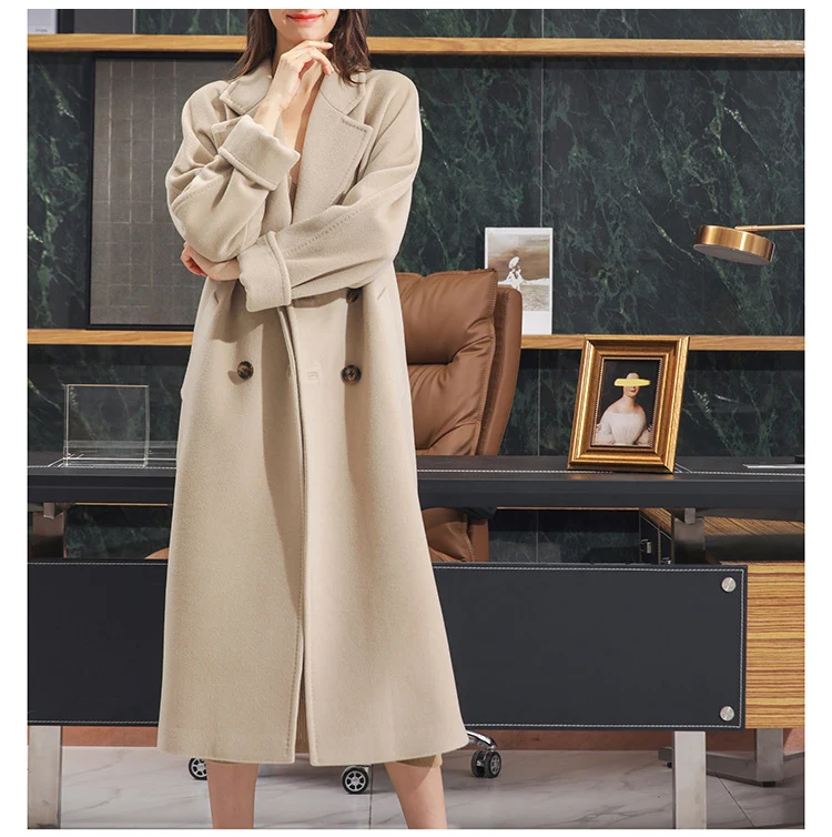 Damen Stilvoller Wollmantel Nord Taschen