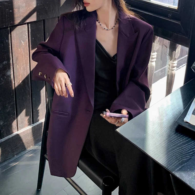 Damen Stilvoller Oversized Blazer Nord Taschen