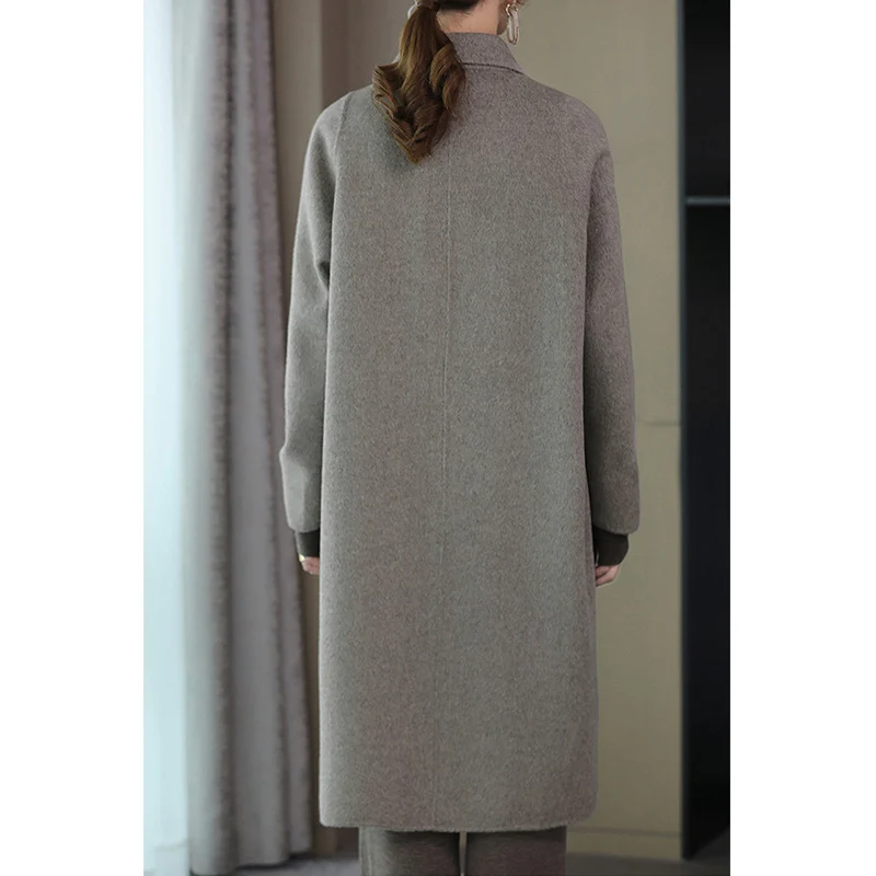 Damen Stilvolle Wollmantel Nord Taschen