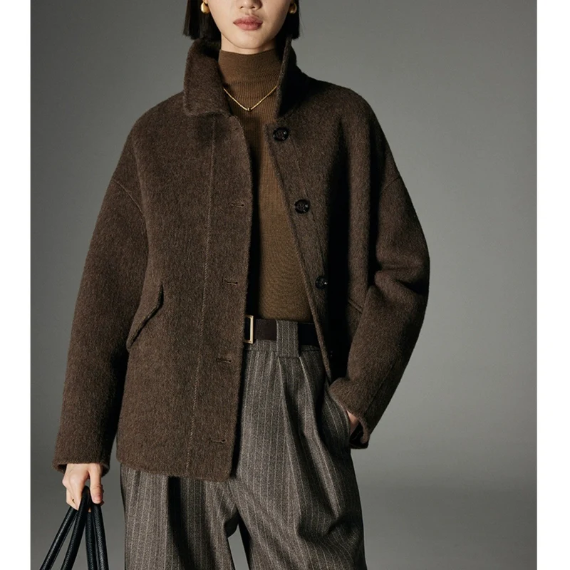 Damen Stilvolle Wolljacke Nord Taschen