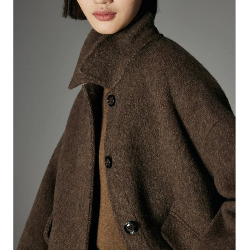 Damen Stilvolle Wolljacke Nord Taschen
