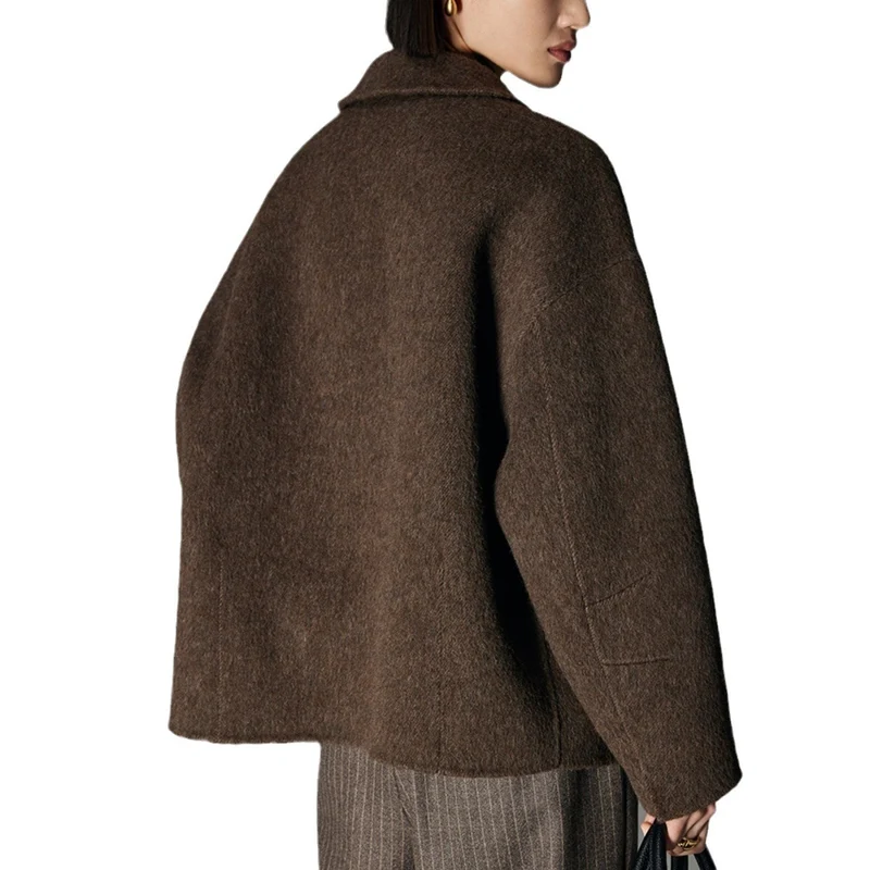 Damen Stilvolle Wolljacke Nord Taschen