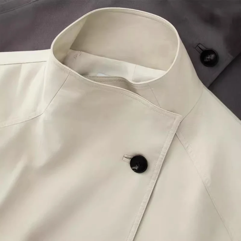 Damen Stilvolle Übergangsjacke mit Taillengürtel Nord Taschen