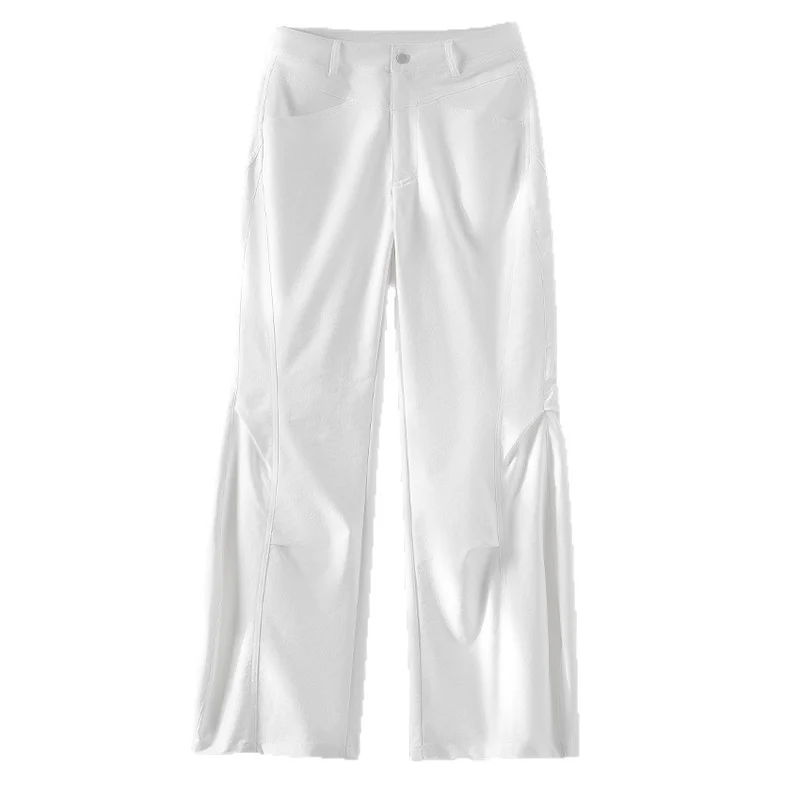 Damen Weite High‑Waist-Hose mit eingesetztem Beinschlitz und markanten Eingrifftaschen Nord Taschen