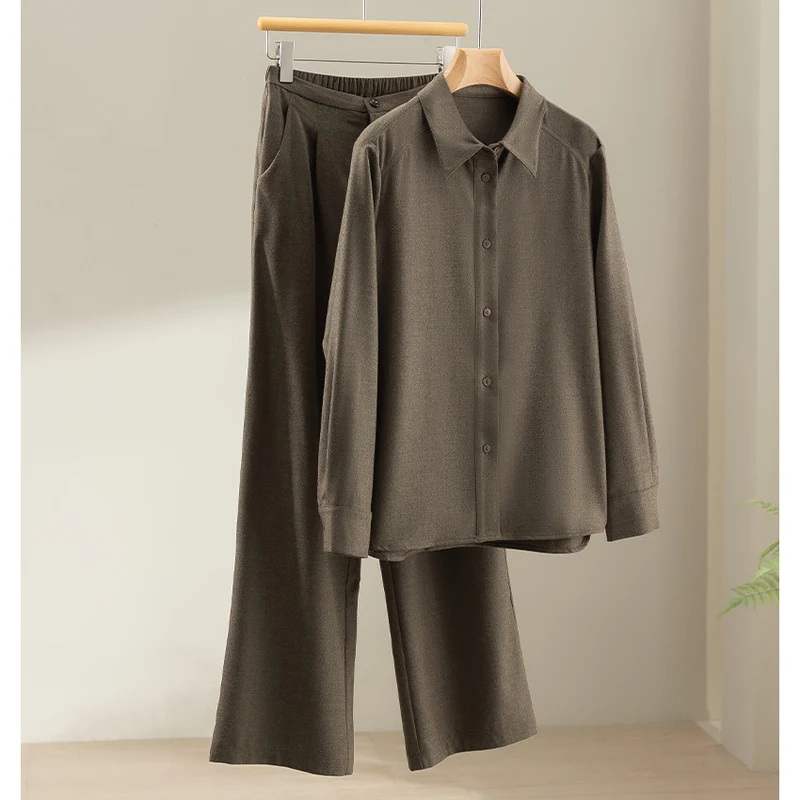Damen Weite High-Waist-Hose mit Bundfalten, elastischem Rückenteil und seitlichen Eingrifftaschen Nord Taschen