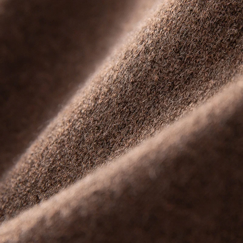 Damen Feiner Half-Zip-Pullover mit großzügigem Umschlagkragen und slimem Schnitt Nord Taschen