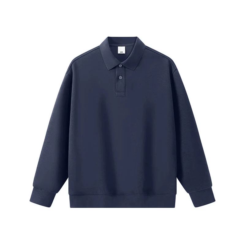 Unisex Oversize-Polo-Sweatshirt mit gerippten Bündchen und Knopfleiste Nord Taschen