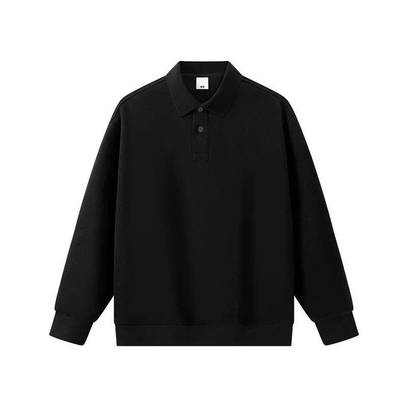 Unisex Oversize-Polo-Sweatshirt mit gerippten Bündchen und Knopfleiste Nord Taschen