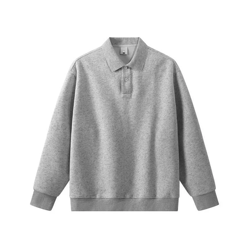 Unisex Oversize-Polo-Sweatshirt mit gerippten Bündchen und Knopfleiste Nord Taschen