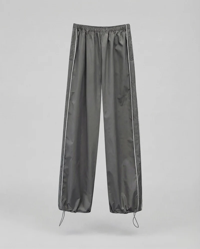 Damen Nylon-Trainingshose Verstellbare Saumkordeln