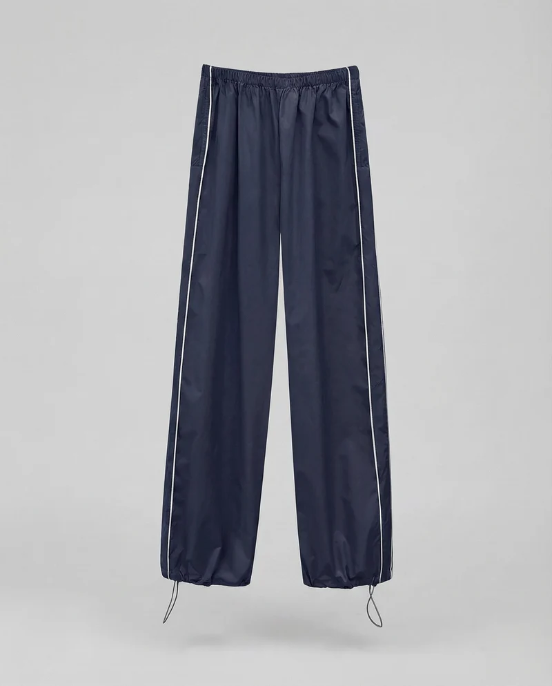 Damen Nylon-Trainingshose Verstellbare Saumkordeln
