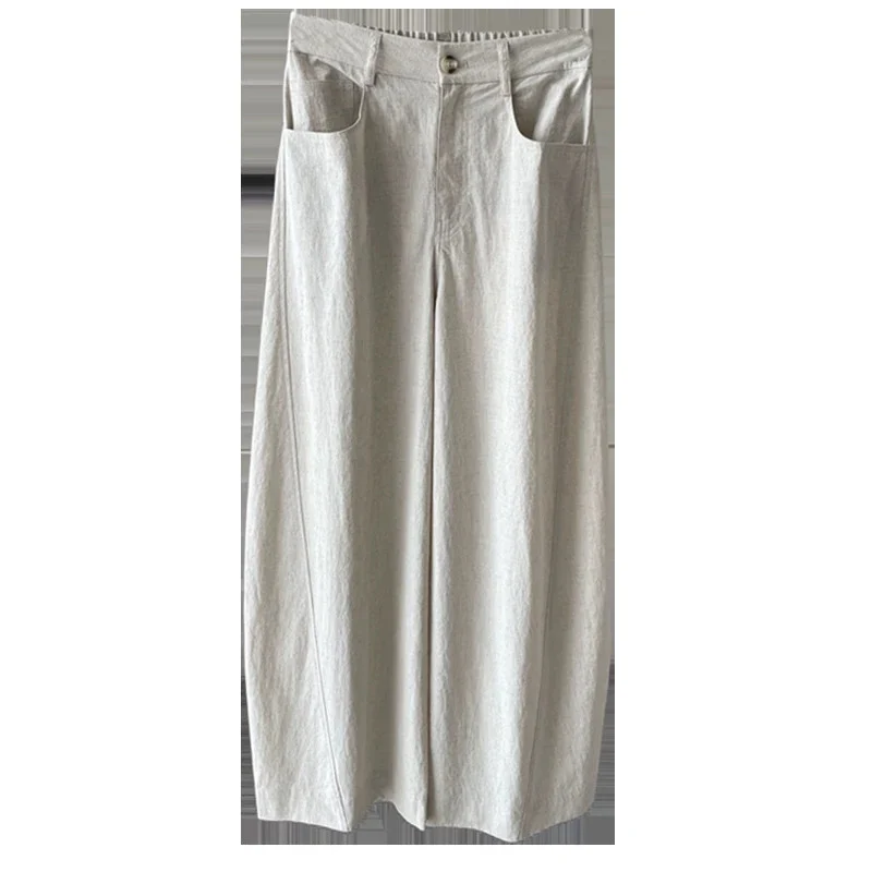Damen Weite Leinenhose Nord Taschen 1789268742
