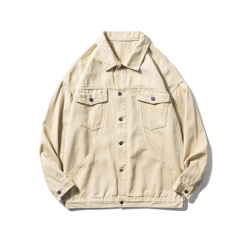 Herren Oversized Canvas Utility-Jacke mit Druckknopffront, aufgesetzten Brusttaschen und Raglanärmeln Nord Taschen