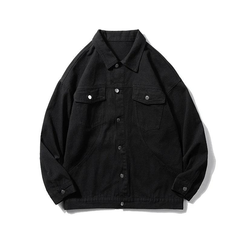 Herren Oversized Canvas Utility-Jacke mit Druckknopffront, aufgesetzten Brusttaschen und Raglanärmeln Nord Taschen