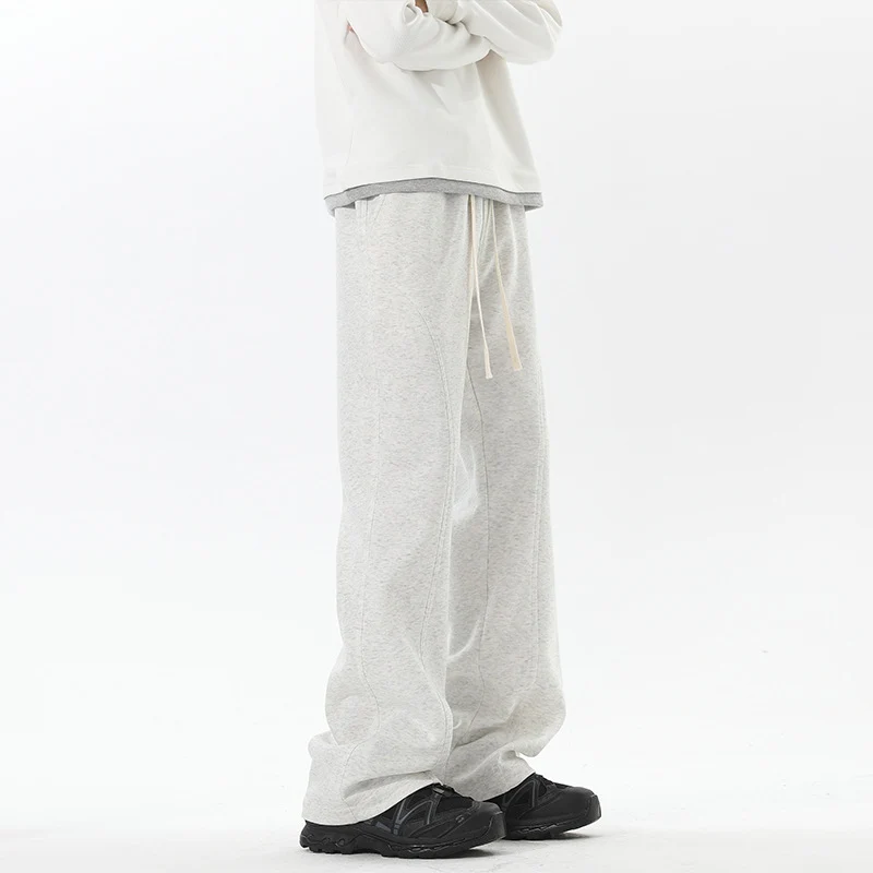 Herren Oversize‑Sweathose im Baggy‑Cut mit Tunnelzug und dekorativen Nähten Nord Taschen