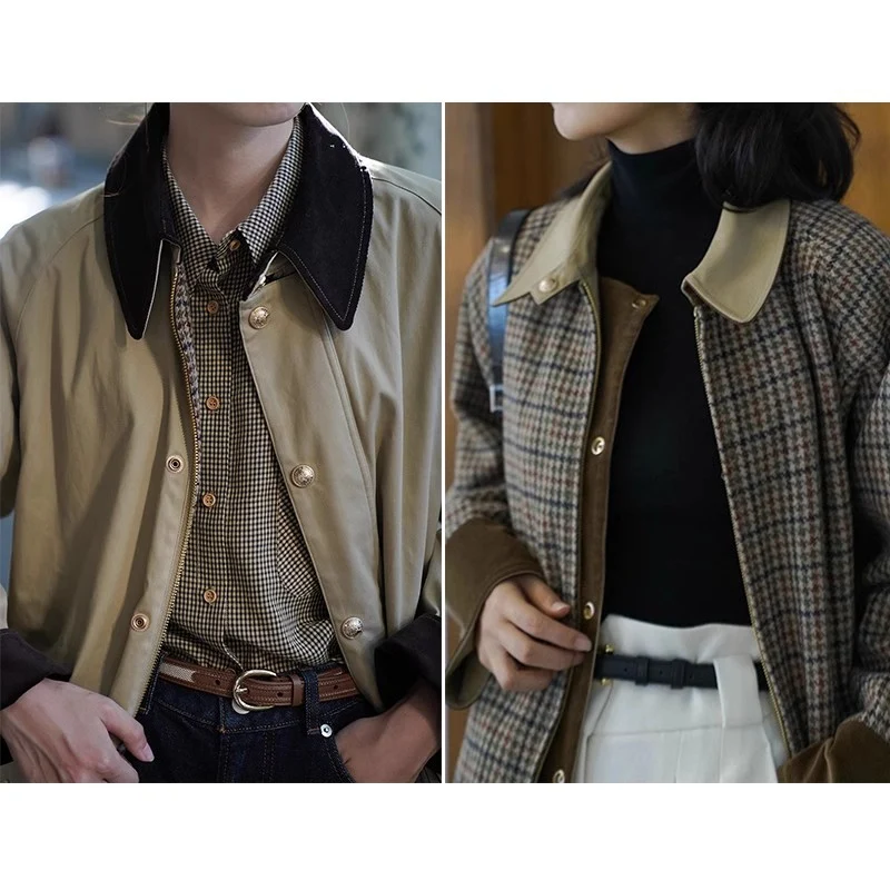 Damen Stilvolle Übergangsjacke mit praktischem Kragen und großen Taschen Nord Taschen