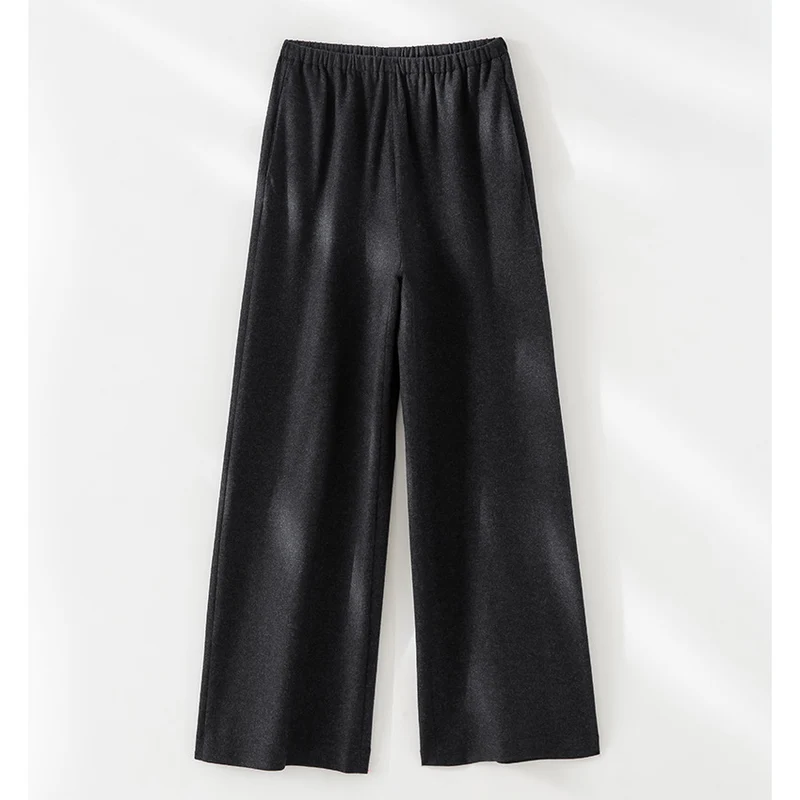 Damen Weite Feinstrick-Loungehose mit elastischem Bund Nord Taschen