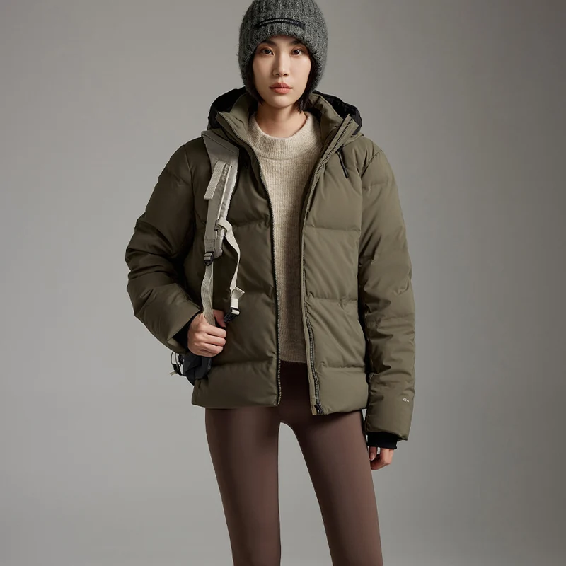 Damen Wattierte Winterjacke mit Kapuze, Thermo-Isolierung und winddichter Außenhülle Nord Taschen