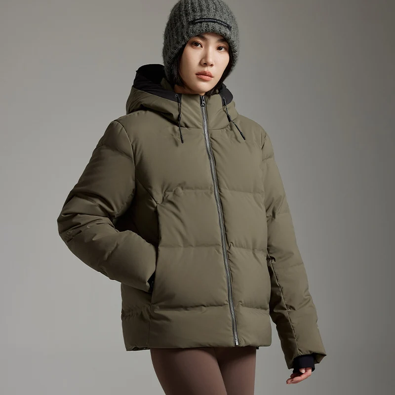 Damen Wattierte Winterjacke mit Kapuze, Thermo-Isolierung und winddichter Außenhülle Nord Taschen