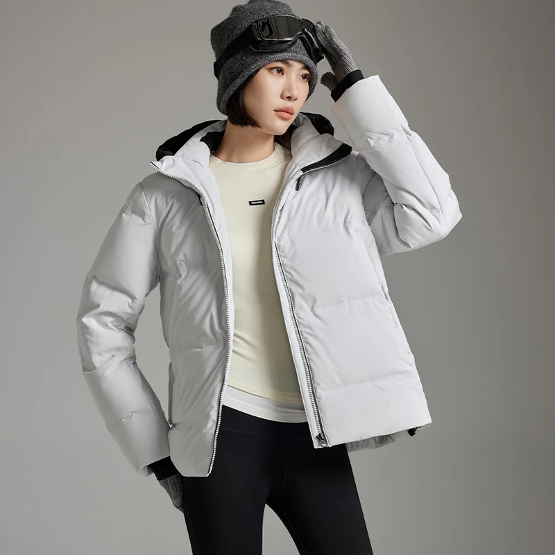 Damen Wattierte Winterjacke mit Kapuze, Thermo-Isolierung und winddichter Außenhülle Nord Taschen