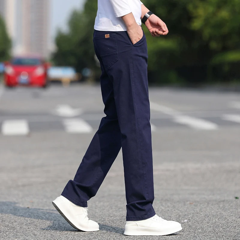 Herren Slim Fit Stretch-Hose mit elastischem Bund und geradem Bein Nord Taschen