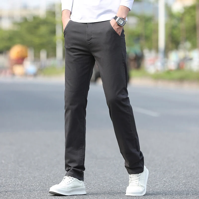 Herren Slim Fit Stretch-Hose mit elastischem Bund und geradem Bein Nord Taschen