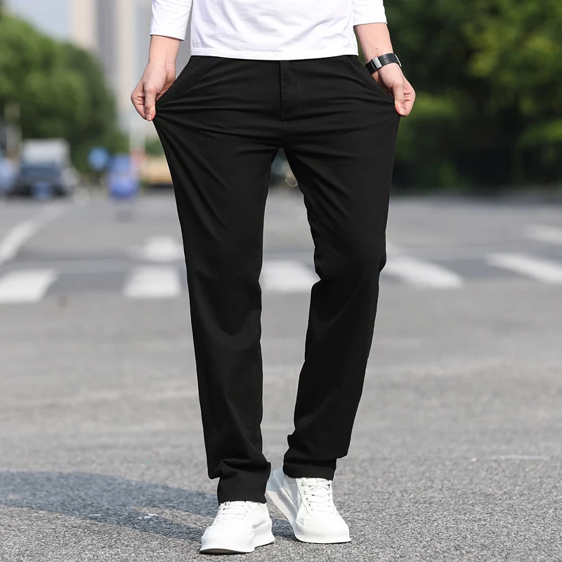 Herren Slim Fit Stretch-Hose mit elastischem Bund und geradem Bein Nord Taschen