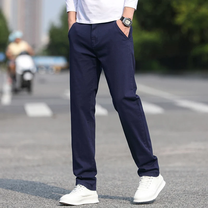Herren Slim Fit Stretch-Hose mit elastischem Bund und geradem Bein Nord Taschen