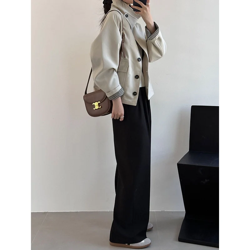 Damen Boxy Übergangsjacke mit Cordkragen und großen Pattentaschen Nord Taschen