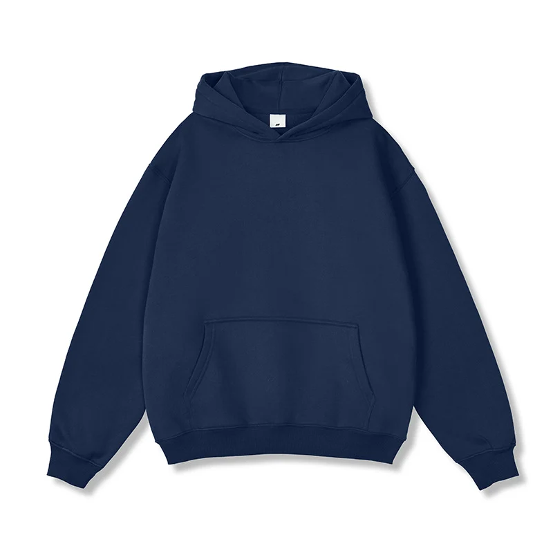 Unisex Oversize-Kapuzenpullover aus Baumwollmix mit Kängurutasche und gerippten Bündchen Nord Taschen