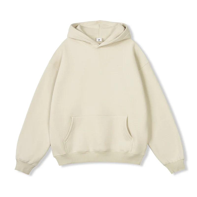 Unisex Oversize-Kapuzenpullover aus Baumwollmix mit Kängurutasche und gerippten Bündchen Nord Taschen