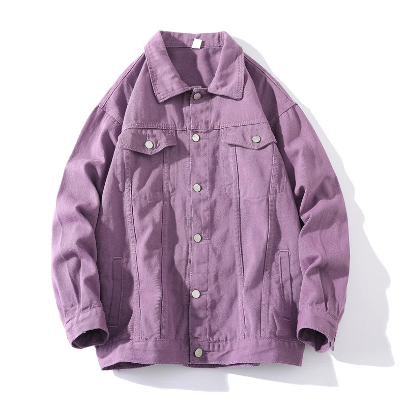 Unisex Oversize-Jeansjacke aus robustem Denim mit Druckknopfleiste Nord Taschen
