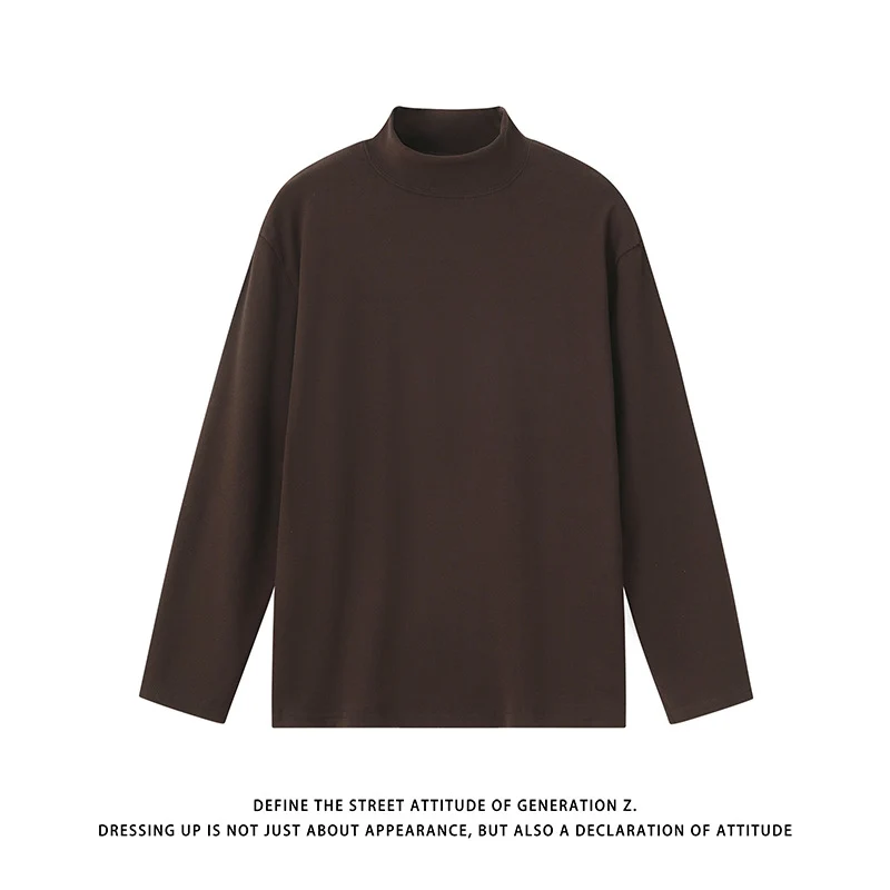 Unisex Minimalistischer Feinstrick-Mockneck-Pullover im Oversize-Relaxed‑Schnitt Nord Taschen
